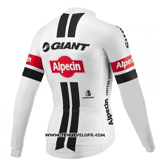 2016 Maillot Ciclismo Giant Alpecin Noir et Blanc Manches Longues et Cuissard